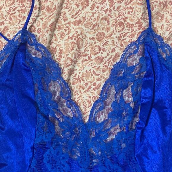 Val Mode Blue Lace Tank Top Size small - Picture 4 of 6